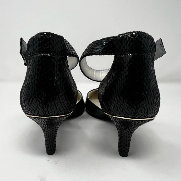 Anne Klein Black Textured Heels - Picture 6 of 8